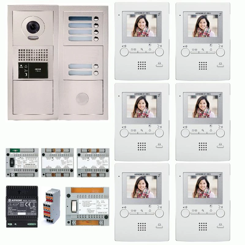 GTBV6E Pack Vidéo 6 BP Avec 6 Moniteurs Programmés AIPHONE 3 GTBV6E Pack Vidéo 6 BP Avec 6 Moniteurs Programmés AIPHONE