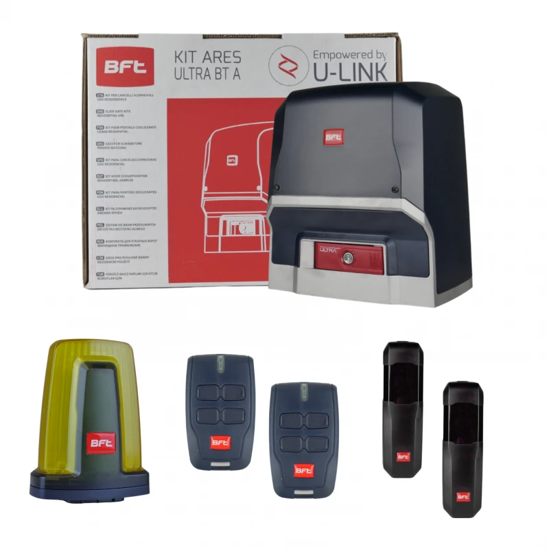 KIT ARES BT ULTRA A1000 Motorisation Portail Coulissant BFT 24V 3 KIT ARES BT ULTRA A1000 Motorisation Portail Coulissant BFT 24V