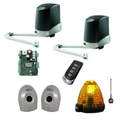 10854525F KIT FLIPPER DOUBLE BASIC Motorisation à Bras Pour Portail 2 Battants SEA 24V