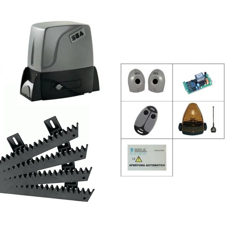 KIT SATURN OIL 600 Motorisation Portail Coulissant Avec Fin De Course Mécanique SEA 24V 3 KIT SATURN OIL 600 Motorisation Portail Coulissant Avec Fin De Course Mécanique SEA 24V