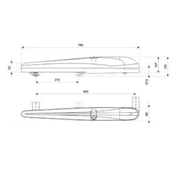 KBOB3024E Kit De Motorisation Pour Portail Battant Jusqu'à 3 Mètres BENINCA -Nice Soldes Boutique schema bob3024e 800x800 1