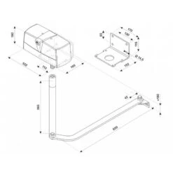 KPR 230 V KIT DE MOTORISATION À BRAS ARTICULE BENINCA -Nice Soldes Boutique schema pr45 800x800