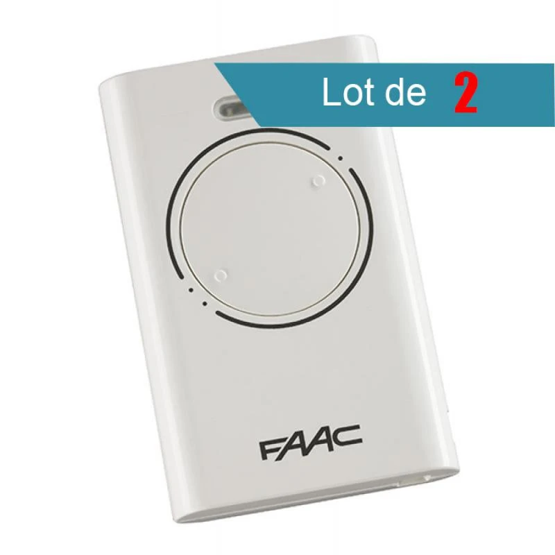 Télécommande FAAC XT2 433 SLH BLANC Pack De 2 3 Télécommande FAAC XT2 433 SLH BLANC Pack De 2